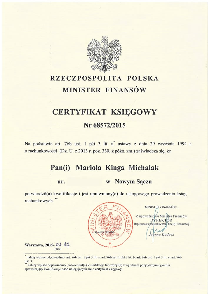 Mariola Bulanda Usługi Księgowe